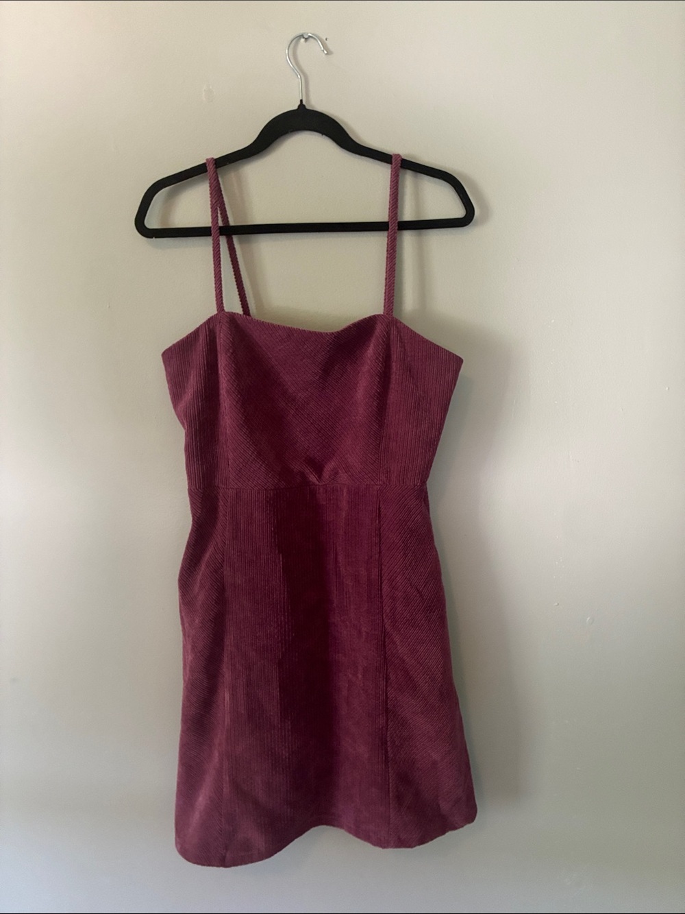 Kori Mauve Pink Corduroy Strap Mini Dress
